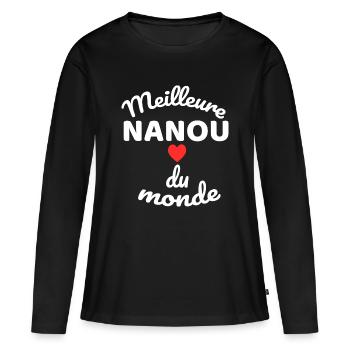 Heart and Solidarity Messaging - Women's Premium Organic Long Sleeve Shirt - black - Front - Julia (174cm)