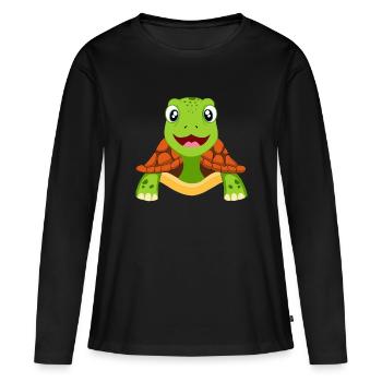 Turtle Turtles - Women's Premium Organic Long Sleeve Shirt - black - Front - Julia (174cm)