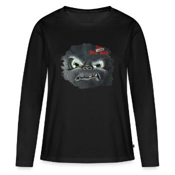 Das Kleine Böse Buch Böses Gesicht Und Logo - Frauen Premium Bio Langarmshirt - Schwarz - Vorne - Julia (174cm)