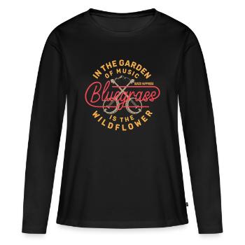 Bluegrass - Banjo Happiness - T-shirt manches longues Premium bio Femme - noir - Devant - Julia (174cm)