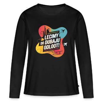 S’envoler pour Dubaï avec DJ Akun - T-shirt manches longues Premium bio Femme - noir - Devant - Julia (174cm)