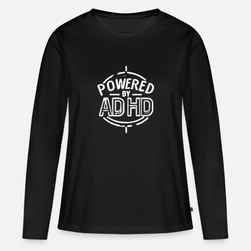 ADHD - Maglia a maniche lunghe ecologica premium da donna - nero