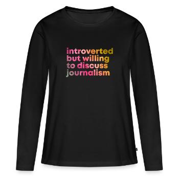 Journalist Journalist Journalist - Frauen Premium Bio Langarmshirt - Schwarz - Vorne - Julia (174cm)