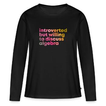 Algèbre Algèbre - T-shirt manches longues Premium bio Femme - noir - Devant - Julia (174cm)
