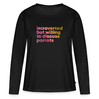 Perroquet Perroquet Perroquet - T-shirt manches longues Premium bio Femme - noir - Devant - Julia (174cm)