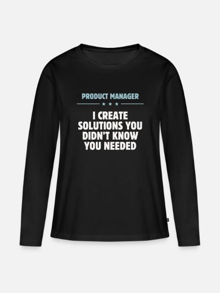 Product Manager - Solutions - Frauen Premium Bio Langarmshirt - Schwarz