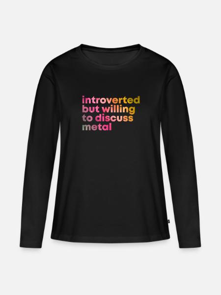Metall Metall Metall - Frauen Premium Bio Langarmshirt - Schwarz