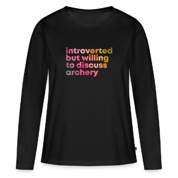 Archery - Women's Premium Organic Long Sleeve Shirt - black - Front - Julia (174cm)