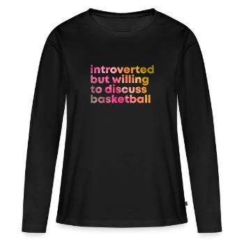 Basketball Basketball Basketball - Frauen Premium Bio Langarmshirt - Schwarz - Vorne - Julia (174cm)