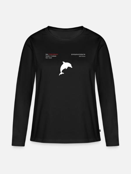 Vaquita - Frauen Premium Bio Langarmshirt - Schwarz