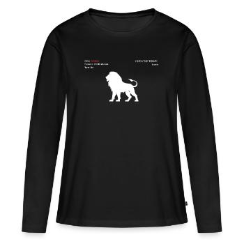 Lion - T-shirt manches longues Premium bio Femme - noir - Devant - Julia (174cm)