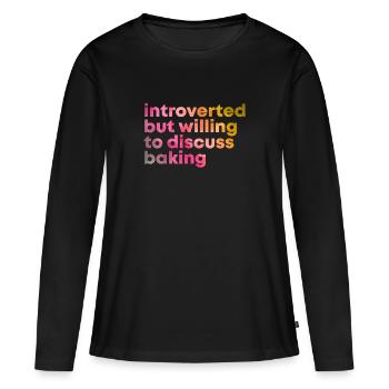 Baking - Women's Premium Organic Long Sleeve Shirt - black - Front - Julia (174cm)