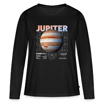 Détails de Jupiter - T-shirt manches longues Premium bio Femme - noir - Devant - Julia (174cm)