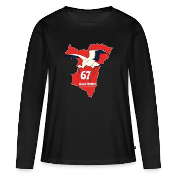 Bas-Rhin - Frauen Premium Bio Langarmshirt - Schwarz - Vorne - Julia (174cm)