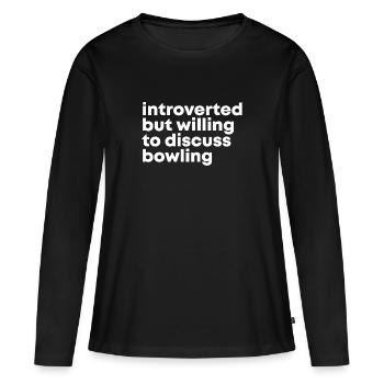 Bowling Bowling Bowling - T-shirt manches longues Premium bio Femme - noir - Devant - Julia (174cm)