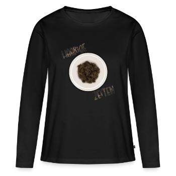 Hairy times - Women's Premium Organic Long Sleeve Shirt - black - Front - Julia (174cm)