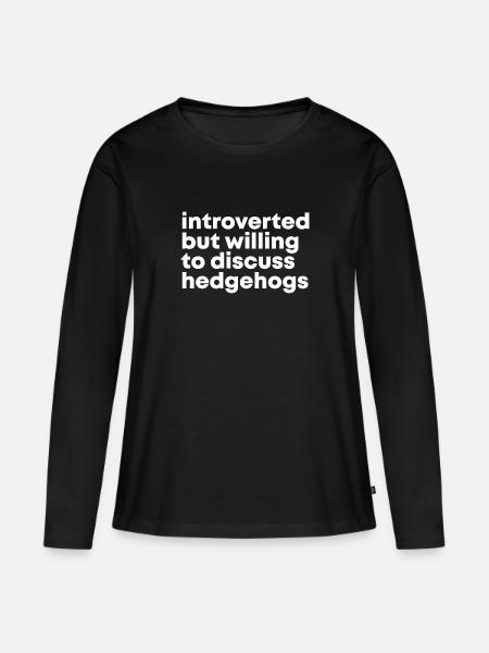 Igel Igel Igel Igel - Frauen Premium Bio Langarmshirt - Schwarz