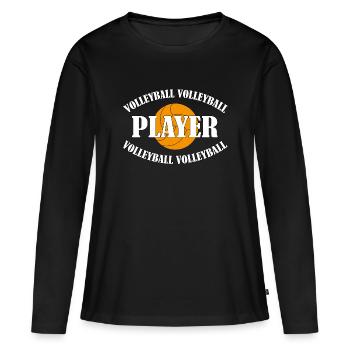 VOLLEYBALL PLAYER - Frauen Premium Bio Langarmshirt - Schwarz - Vorne - Julia (174cm)
