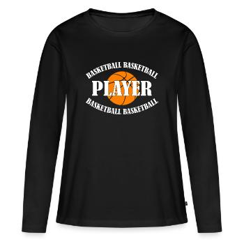BASKETBALL PLAYER - Women's Premium Organic Long Sleeve Shirt - black - Front - Julia (174cm)