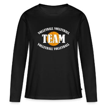 VOLLEYBALL TEAM - Frauen Premium Bio Langarmshirt - Schwarz - Vorne - Julia (174cm)