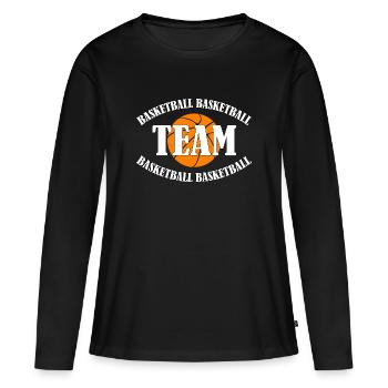 BASKETBALL TEAM - Women's Premium Organic Long Sleeve Shirt - black - Front - Julia (174cm)
