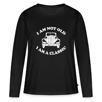 CLASSIC - Women's Premium Organic Long Sleeve Shirt - black - Front - Julia (174cm)