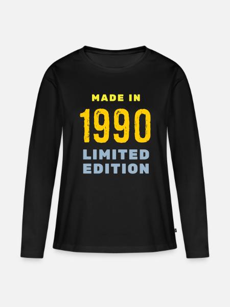 1990 - T-shirt manches longues Premium bio Femme - noir