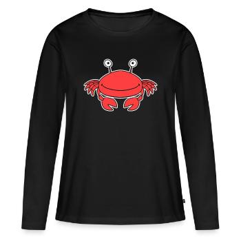 Crabe Crabe - T-shirt manches longues Premium bio Femme - noir - Devant - Julia (174cm)