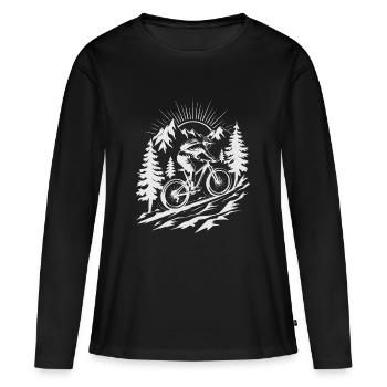 VTT VTT - T-shirt manches longues Premium bio Femme - noir - Devant - Julia (174cm)