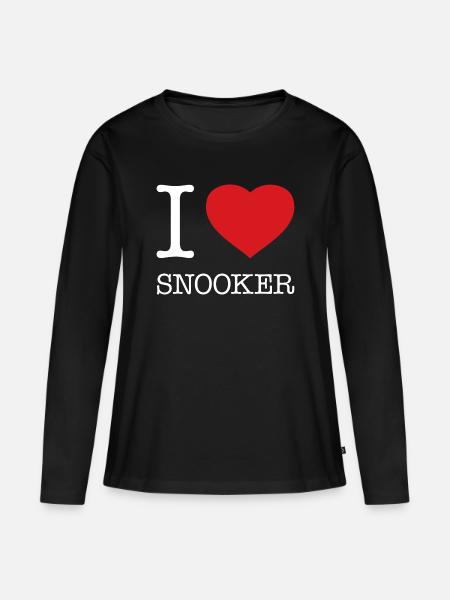 I LOVE SNOOKER - Women's Premium Organic Long Sleeve Shirt - black