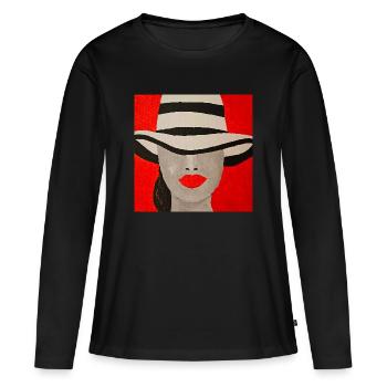 Stolz 2019 - Frauen Premium Bio Langarmshirt - Schwarz - Vorne - Julia (174cm)