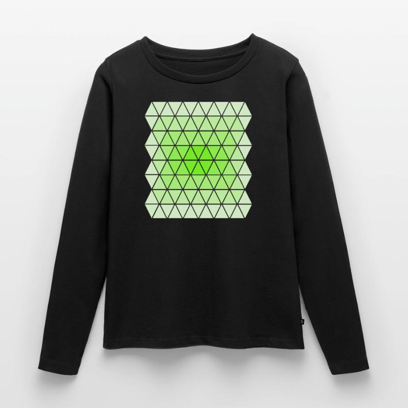 Green Gradient Pattern Women's Premium Organic Long Sleeve Shirt