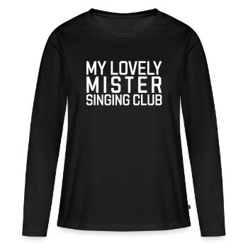 My Lovely Mister Singing Club Idiome Denglish - T-shirt manches longues Premium bio Femme - noir - Devant - Julia (174cm)