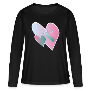 Love Assemble 00 - Women's Premium Organic Long Sleeve Shirt - black - Front - Julia (174cm)