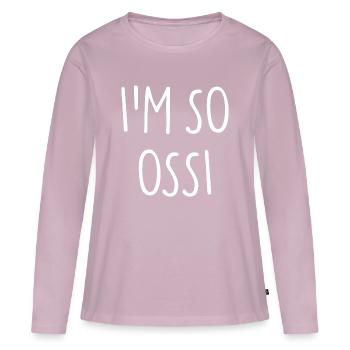 I'M SO OSSI East - Women's Premium Organic Long Sleeve Shirt - dusky pink - Front - Julia (174cm)