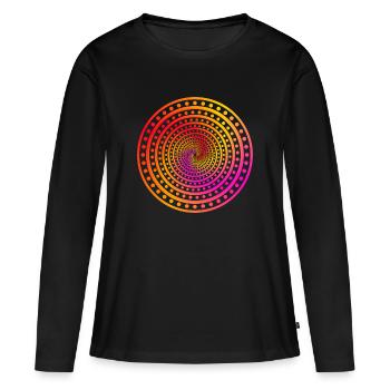 crazy Dots - Frauen Premium Bio Langarmshirt - Schwarz - Vorne - Julia (174cm)