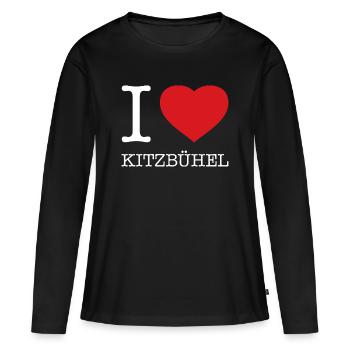 J’ADORE KITZBÜHEL - T-shirt manches longues Premium bio Femme - noir - Devant - Julia (174cm)