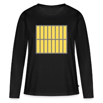 Graphique n° 4 - T-shirt manches longues Premium bio Femme - noir - Devant - Julia (174cm)