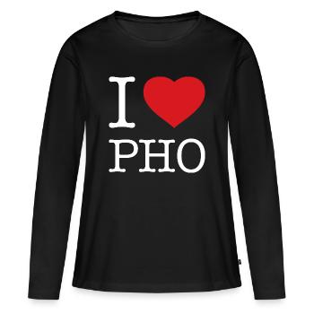 J’ADORE PHO - T-shirt manches longues Premium bio Femme - noir - Devant - Julia (174cm)