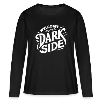Die dunkle Seite (dunkel) - Frauen Premium Bio Langarmshirt - Schwarz - Vorne - Julia (174cm)