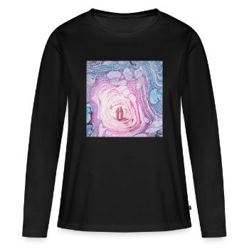 Lieu mystique - T-shirt manches longues Premium bio Femme - noir - Devant - Julia (174cm)