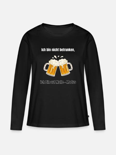 Malle Kollektion - Frauen Premium Bio Langarmshirt - Schwarz