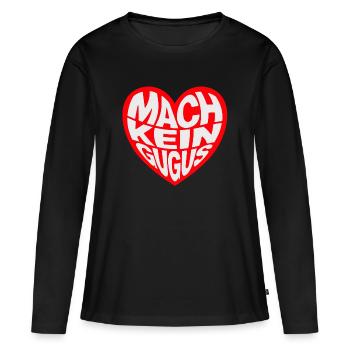 Ne faites pas de gugus - T-shirt manches longues Premium bio Femme - noir - Devant - Julia (174cm)