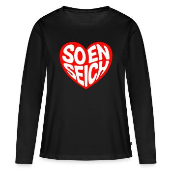 So en seich - T-shirt manches longues Premium bio Femme - noir - Devant - Julia (174cm)