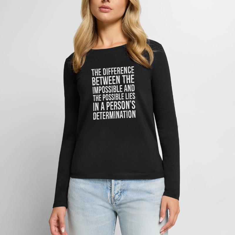 la différence entre l’impossible et le T-shirt manches longues Premium bio Femme