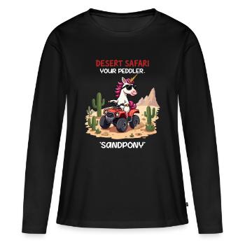 Desert Unicorn - Women's Premium Organic Long Sleeve Shirt - black - Front - Julia (174cm)