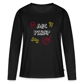ABC Pirate School Enrollation School Comic Kids Celebration - T-shirt manches longues Premium bio Femme - noir - Devant - Julia (174cm)