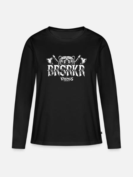 BRSRKR - der Berserker - Frauen Premium Bio Langarmshirt - Schwarz