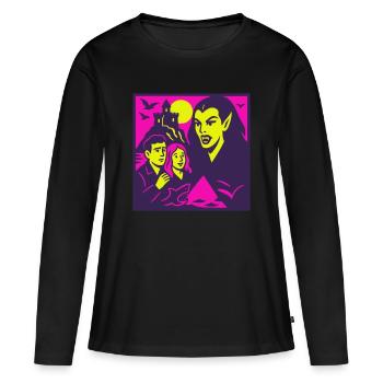 Horreur Nostalgie - T-shirt manches longues Premium bio Femme - noir - Devant - Julia (174cm)