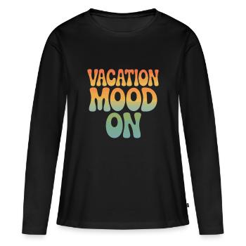 Ambiance de vacances sur le festival d’été Travel Club vacances - T-shirt manches longues Premium bio Femme - noir - Devant - Julia (174cm)